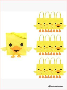 Large Nonwoven Tote Bags Pack of 12 Durable Reusable Party Essentials